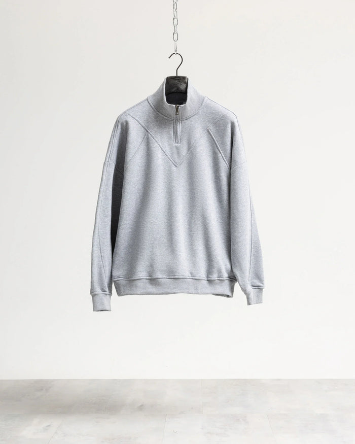 Felpa mezzo collo mezza zip Eternal - Grigio