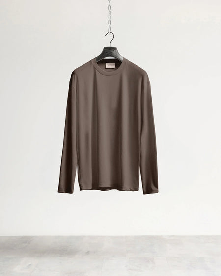 T-shirt costina manica lunga