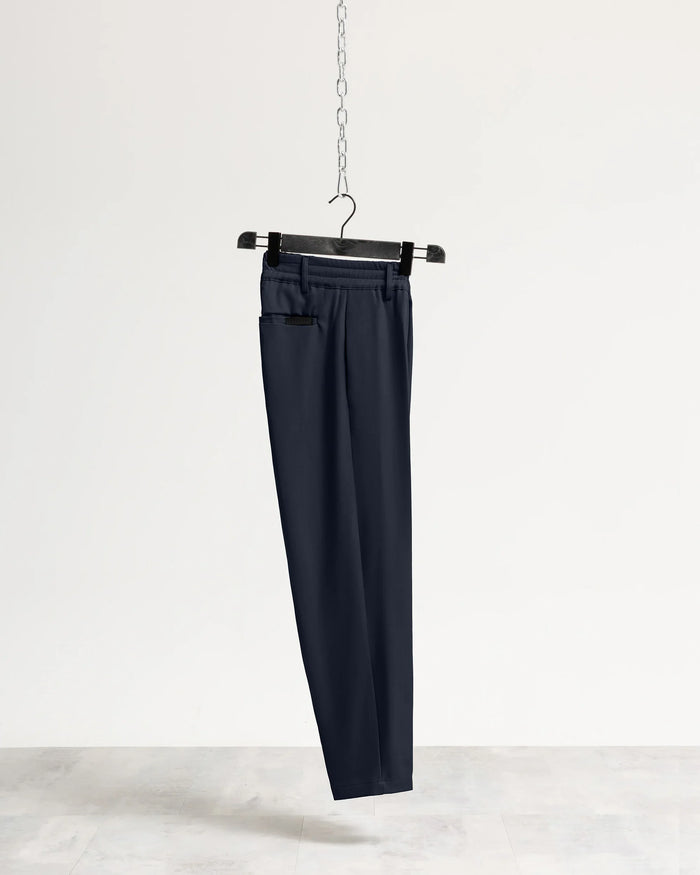 Pantalone regular tessuto classico - Blu