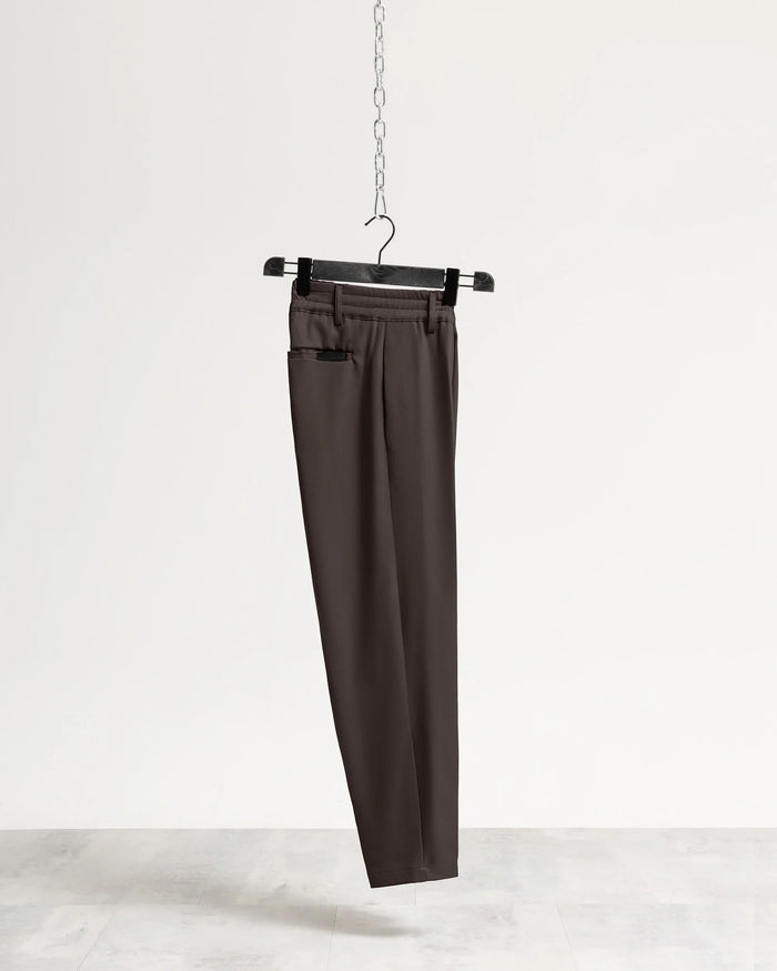 Pantalone regular tessuto classico - Moro