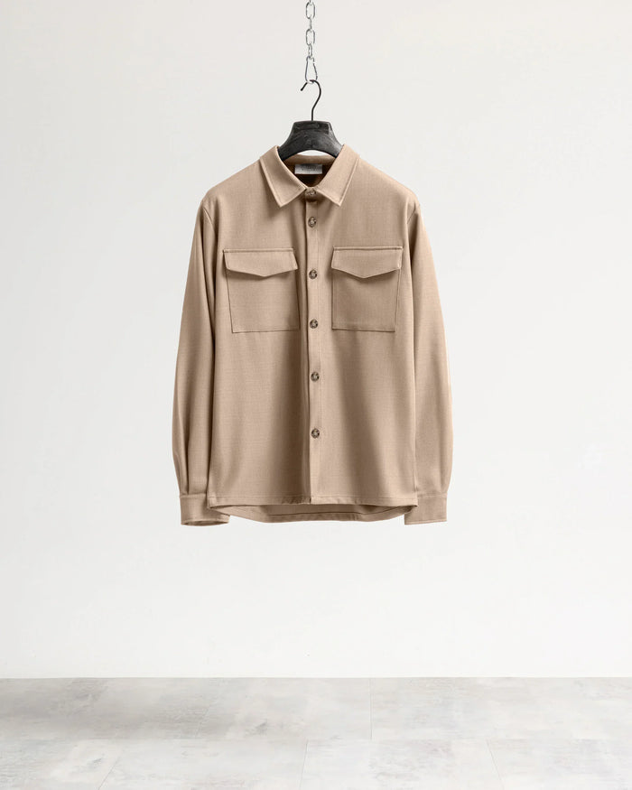 Camicia con tasconi tessuto classico Eternal Atelier - Beige