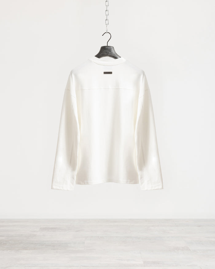T-shirt longsleeve con tagli - Panna