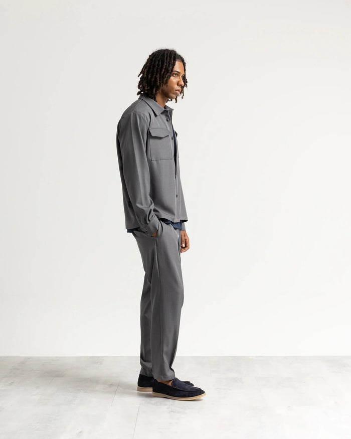 Pantalaccio regular tessuto classico - Grigio