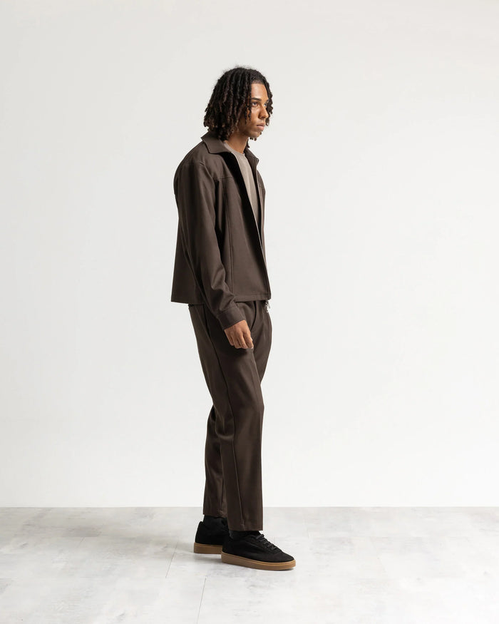 Pantalone regular tessuto classico - Moro