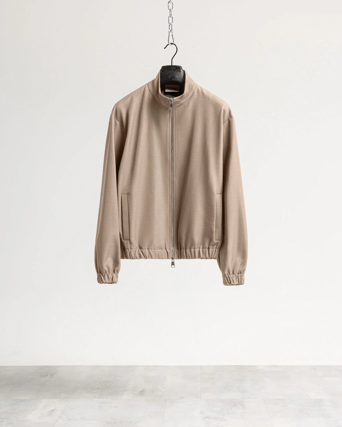 Giacca con zip mezzo collo tessuto classico Eternal Atelier