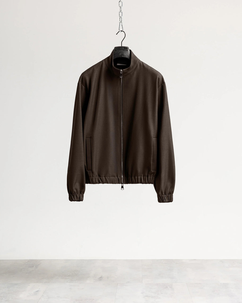 Giacca con zip mezzo collo tessuto classico Eternal Atelier