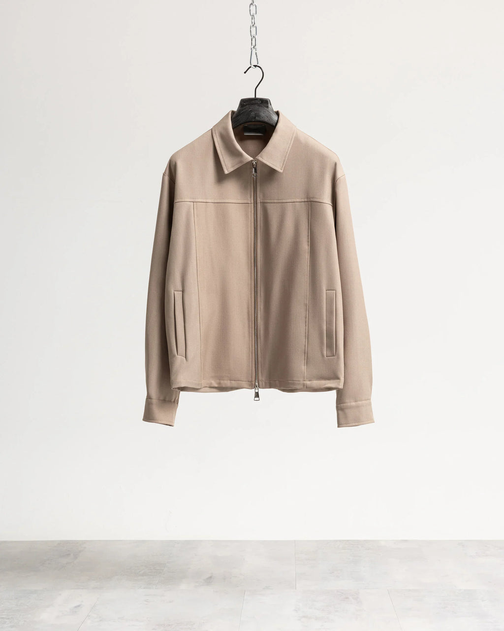 Giacca con zip collo camicia tessuto classico Eternal Atelier