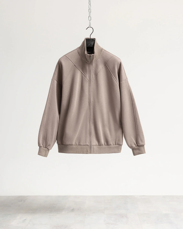 Felpa zip mezzo collo Eternal - Fango
