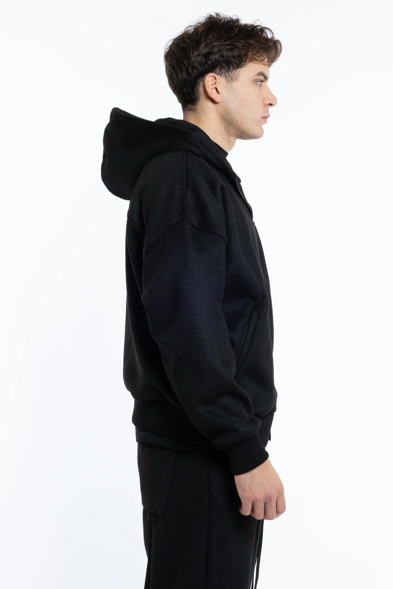 Felpa in lana con zip oversize Eternal Atelier