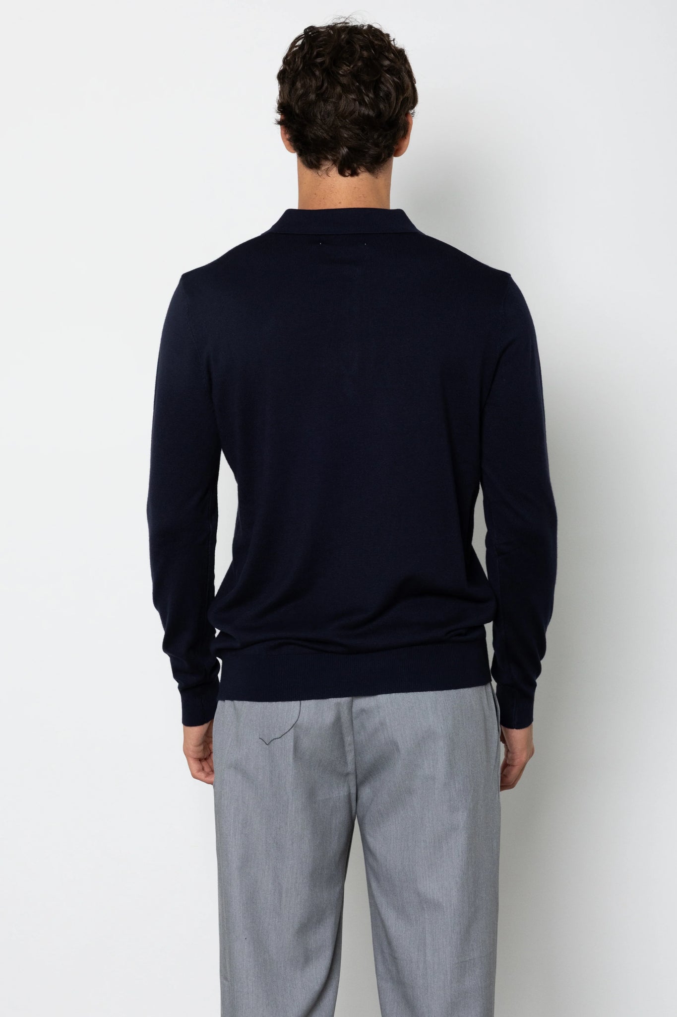 Polo in filo manica lunga