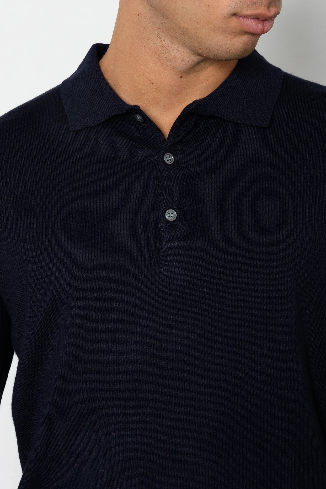 Polo in filo manica lunga