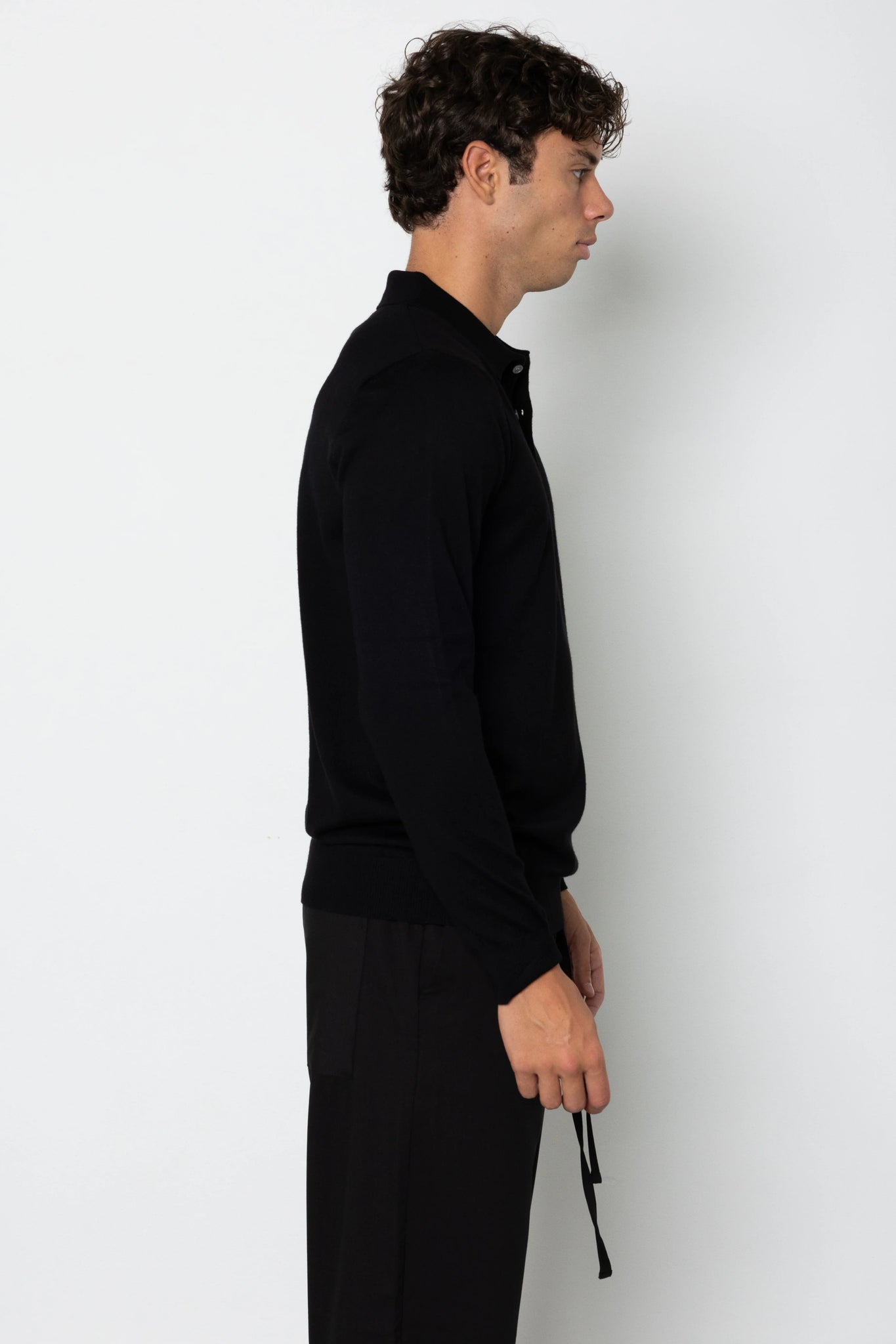 Polo in filo manica lunga