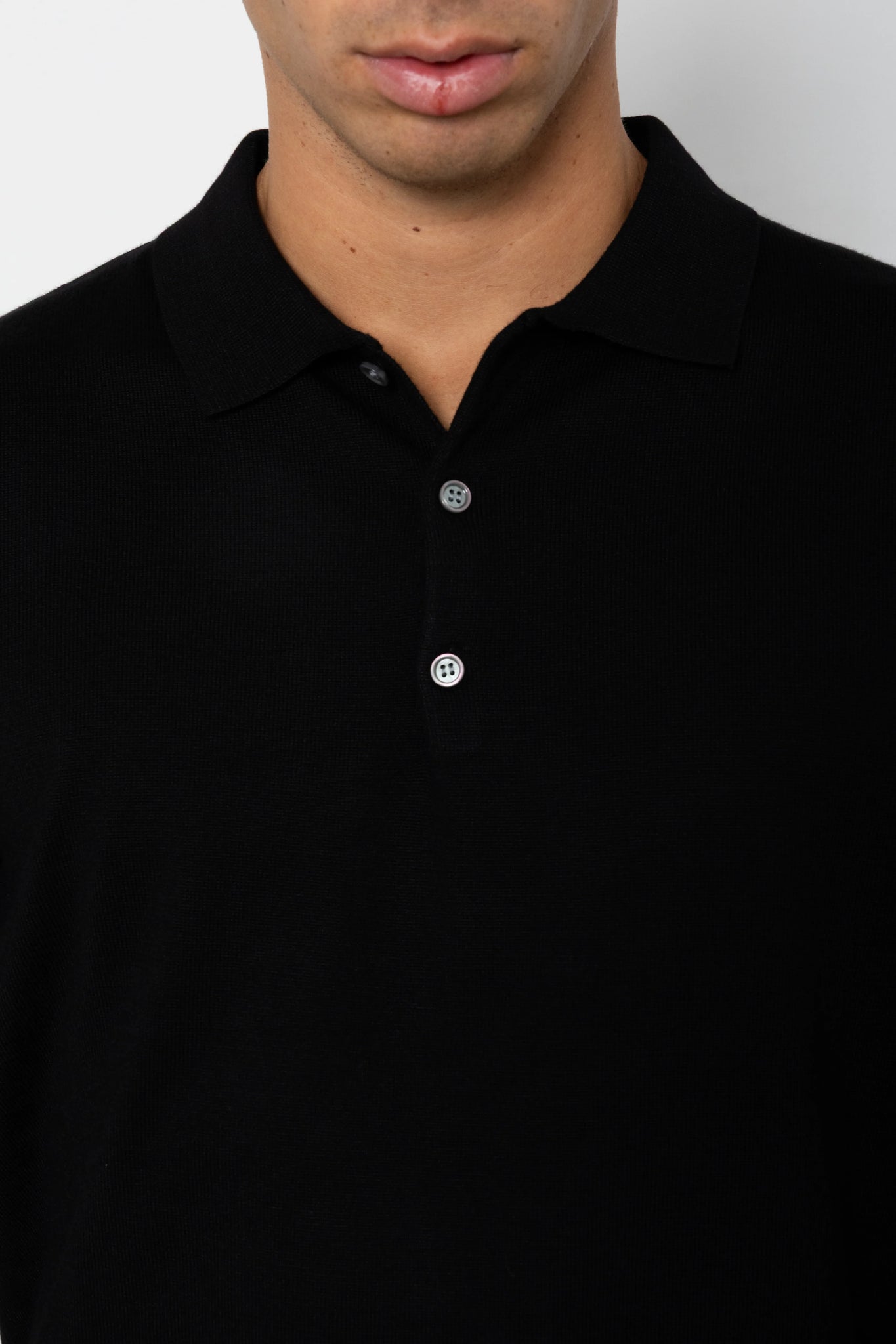 Polo in filo manica lunga