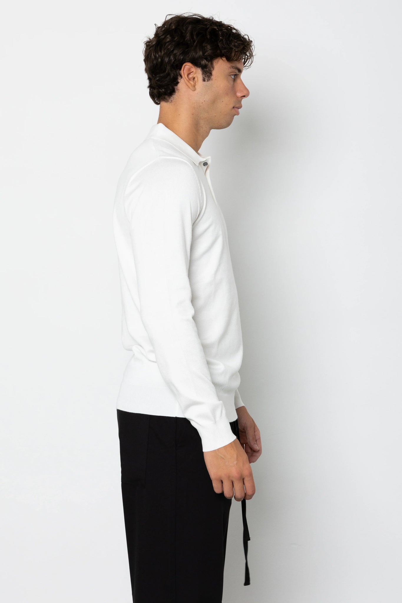 Polo in filo manica lunga