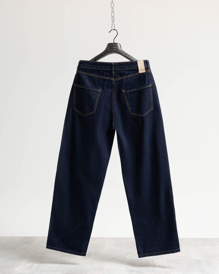 Jeans baggy blu resinato - Blu