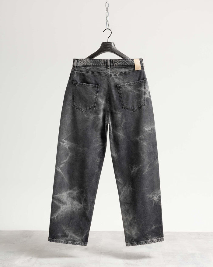 Jeans baggy nero fulmini - Nero
