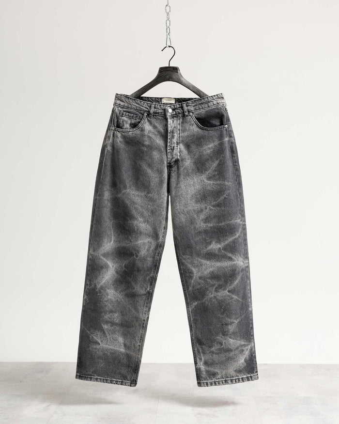 Jeans baggy nero fulmini Eternal - Nero