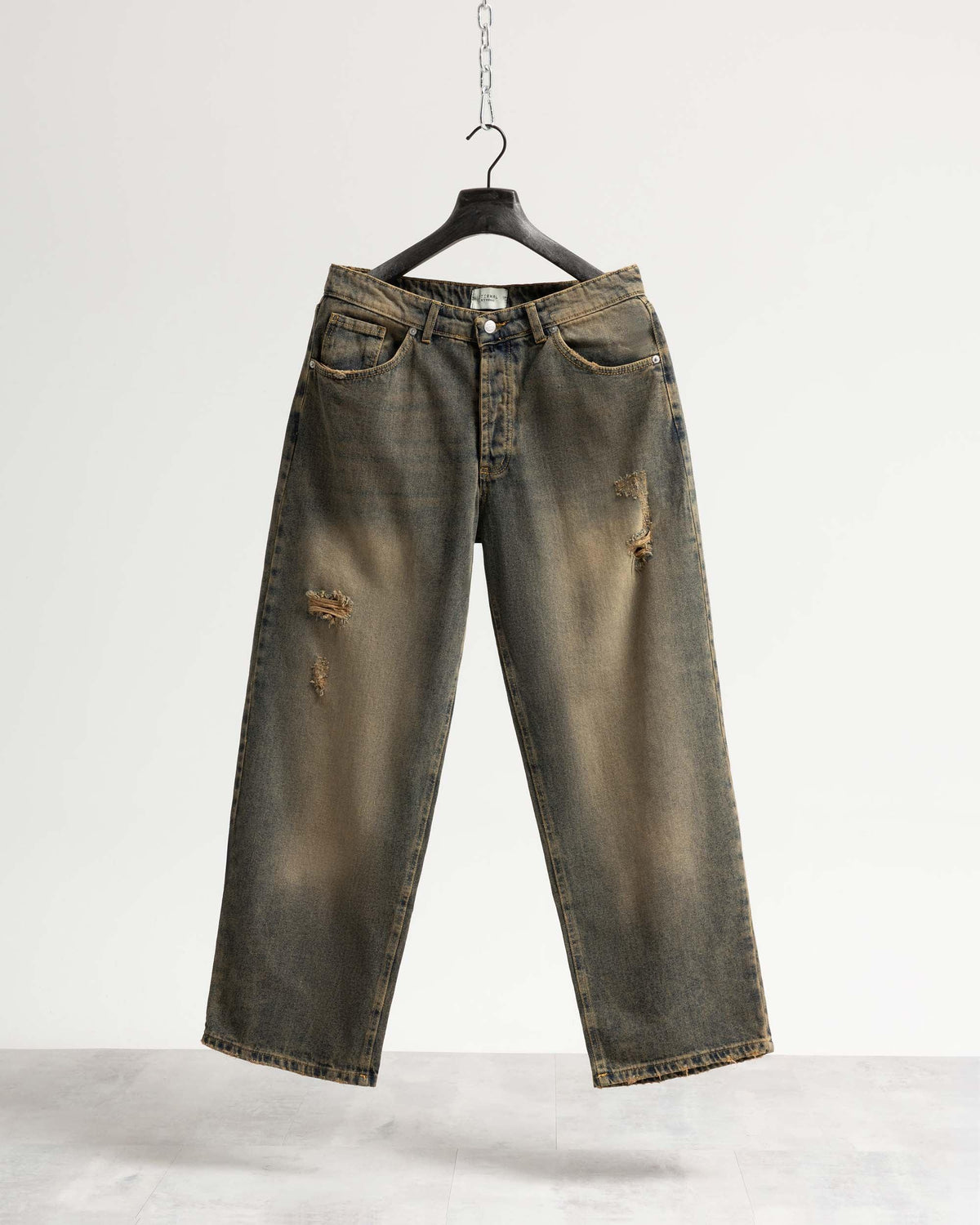 Jeans baggy blu sabbiato scuro Eternal