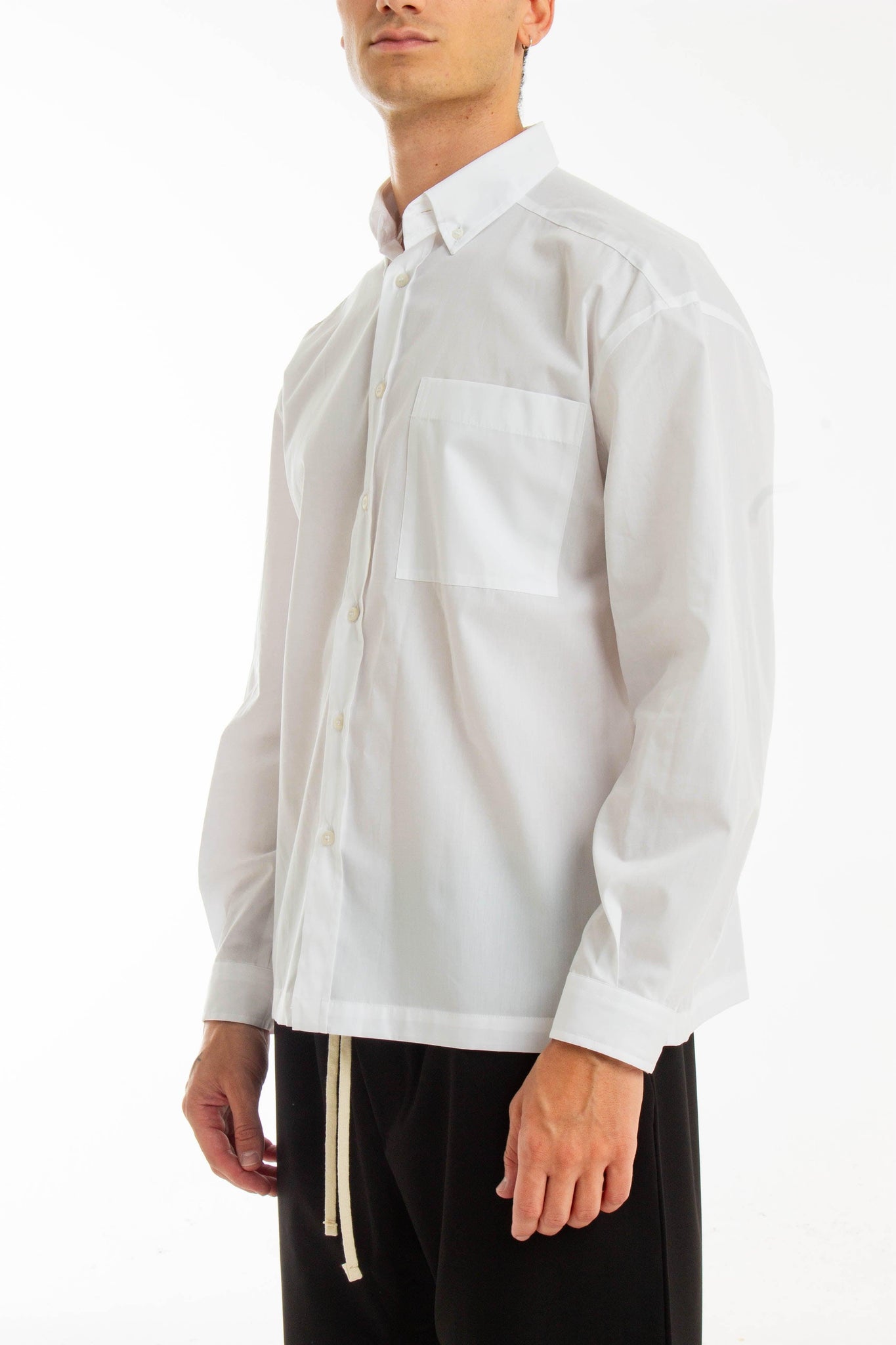 Camicia overshirt cropped