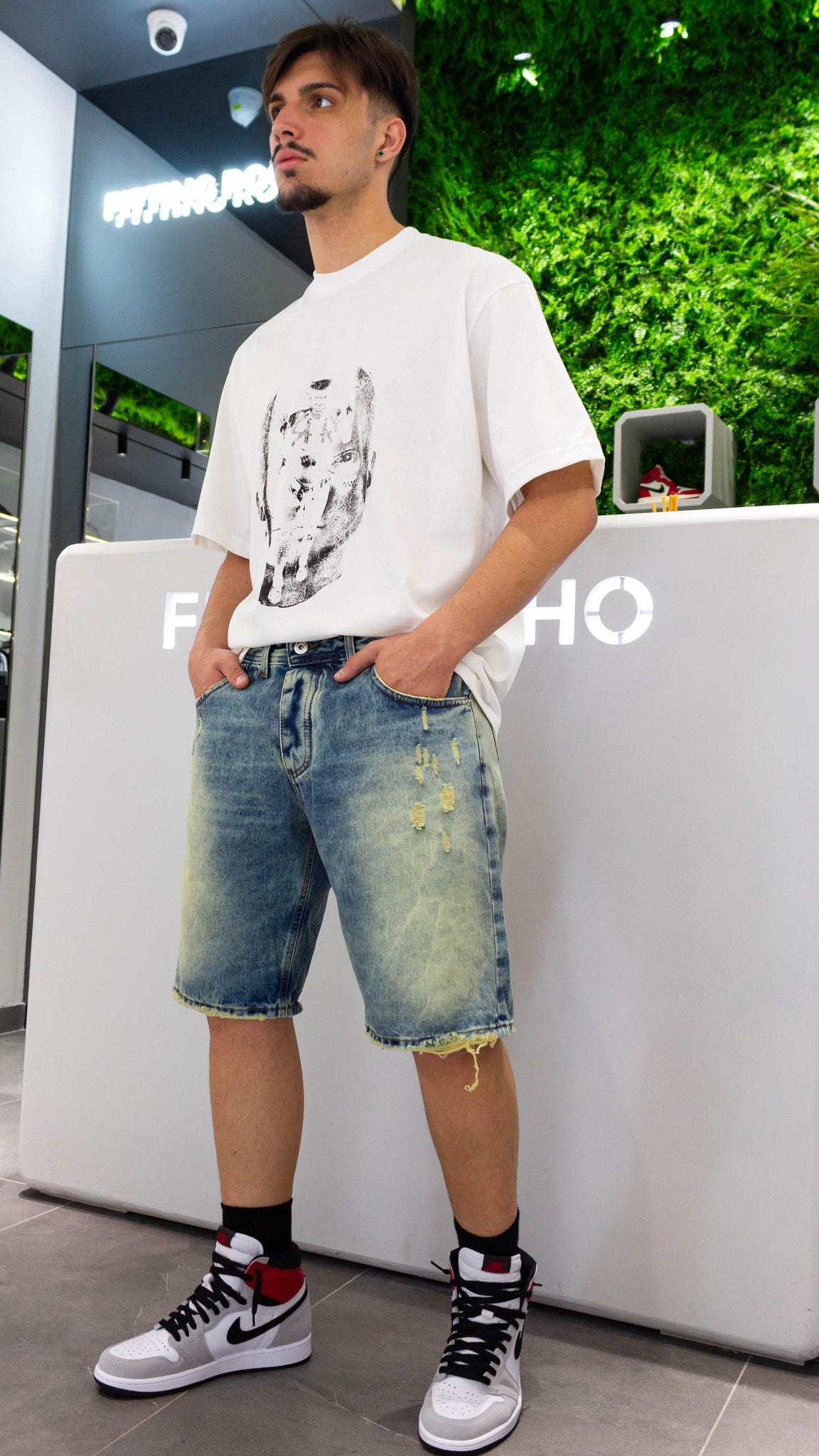 Short jeans sabbiato - FRANKIE HO