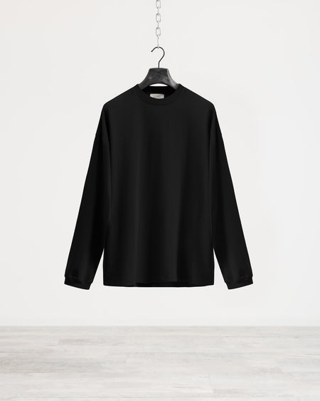 T-shirt longsleeve con polsino oversize - Nero