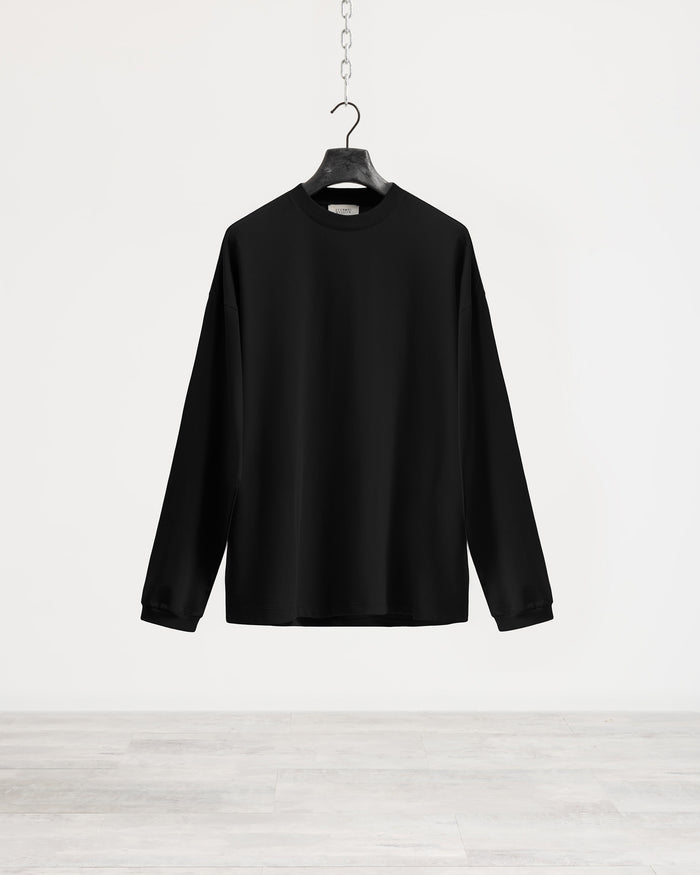 T-shirt longsleeve con polsino oversize Eternal - Nero