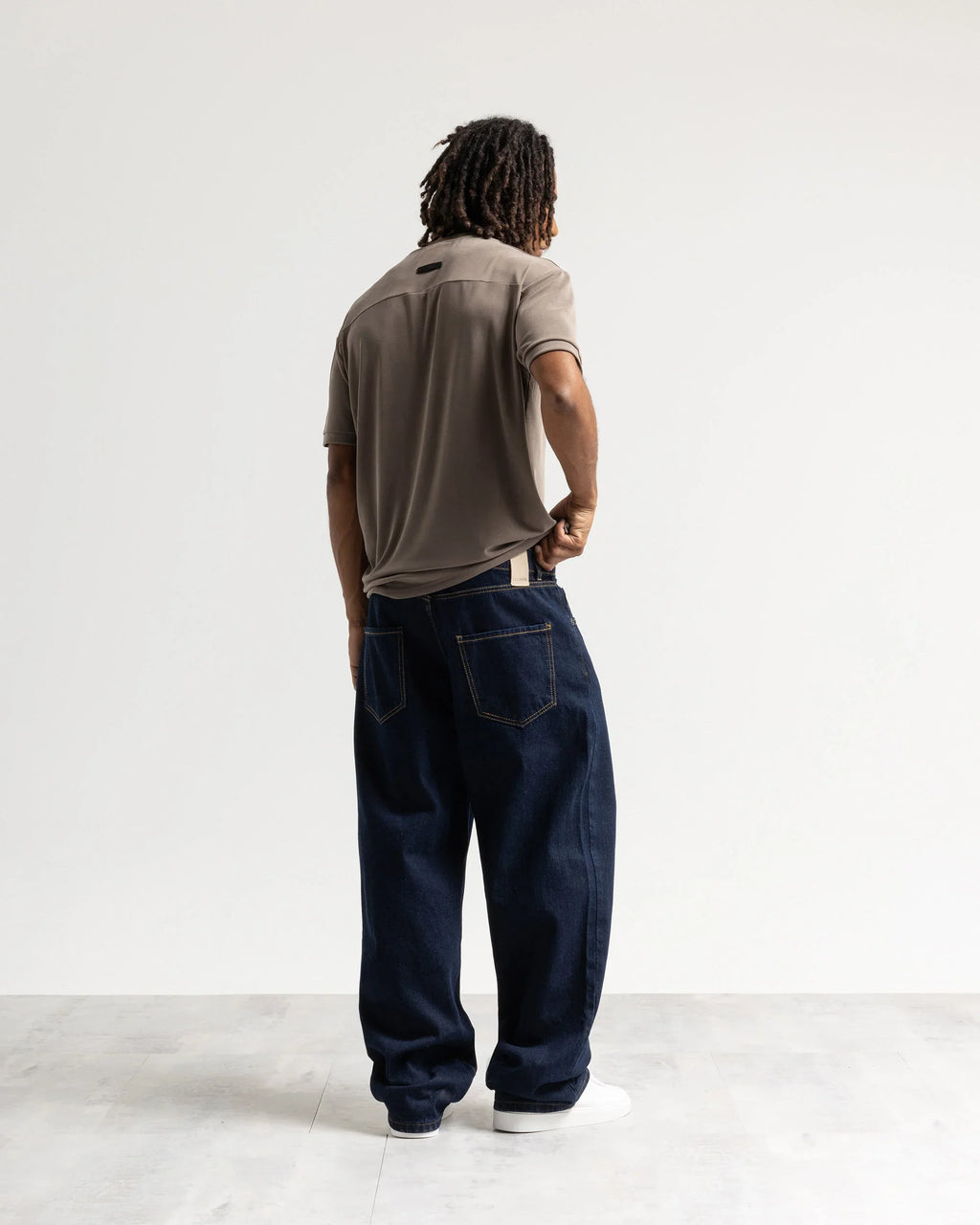 Jeans baggy blu resinato Eternal