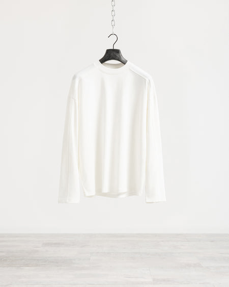 T-shirt longsleeve con tagli - Panna