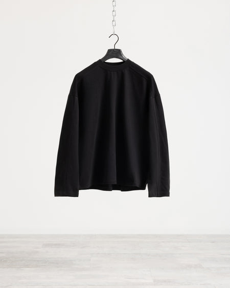 T-shirt longsleeve con tagli - Nero
