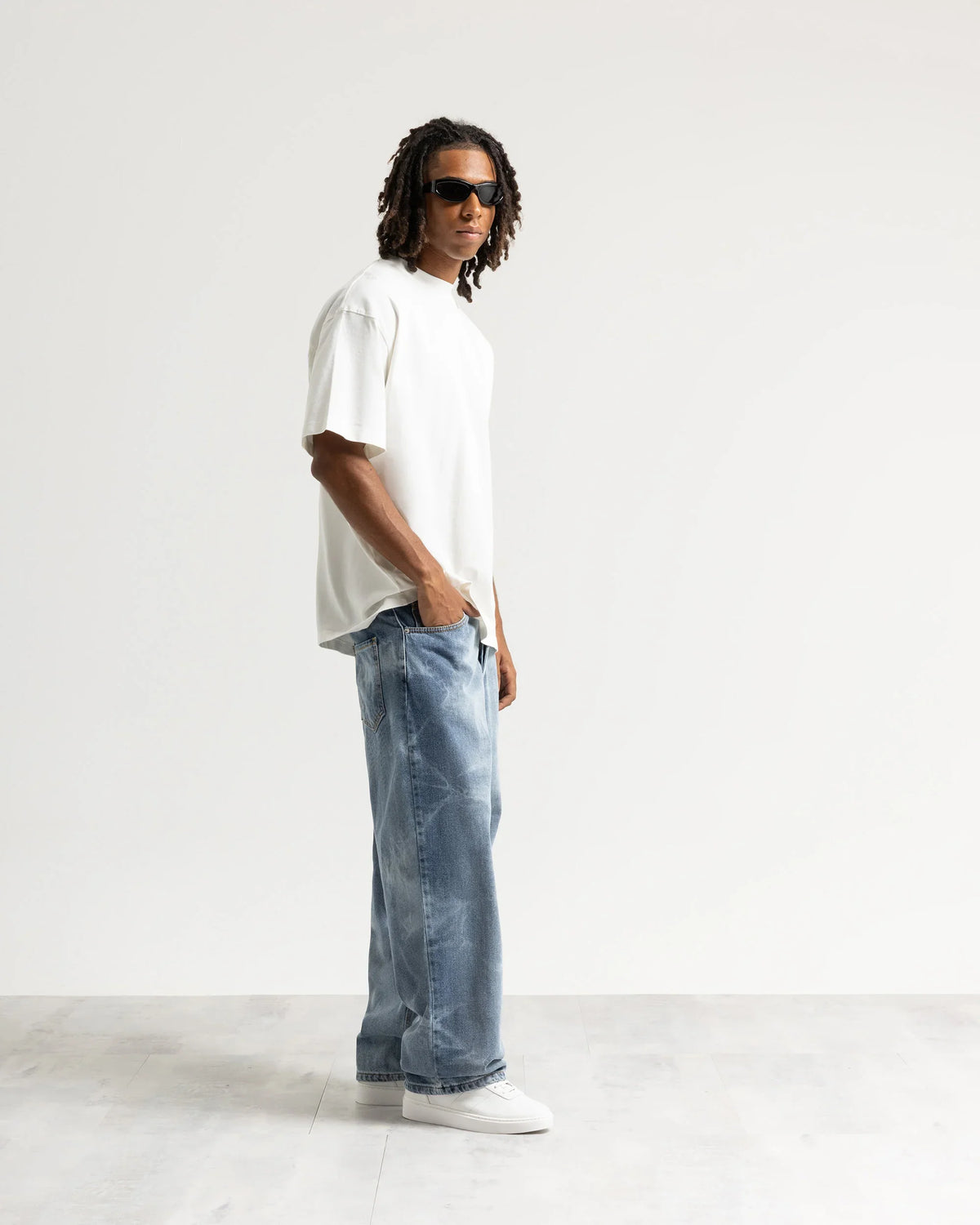 Jeans baggy blu fulmini Eternal