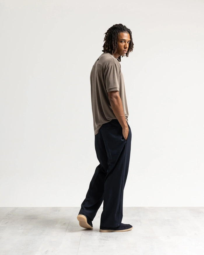 Pantalaccio fondo ampio tessuto classico - Blu