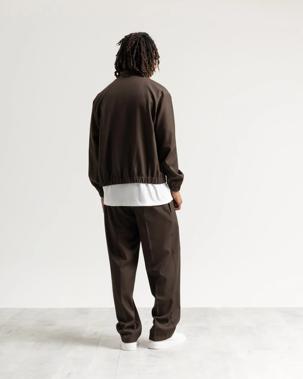 Giacca con zip mezzo collo tessuto classico Eternal Atelier