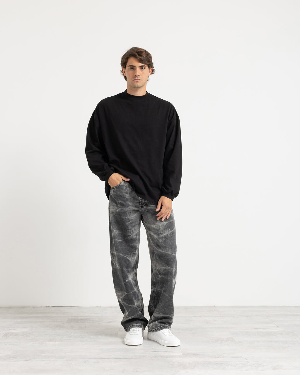 T-shirt longsleeve con polsino oversize Eternal