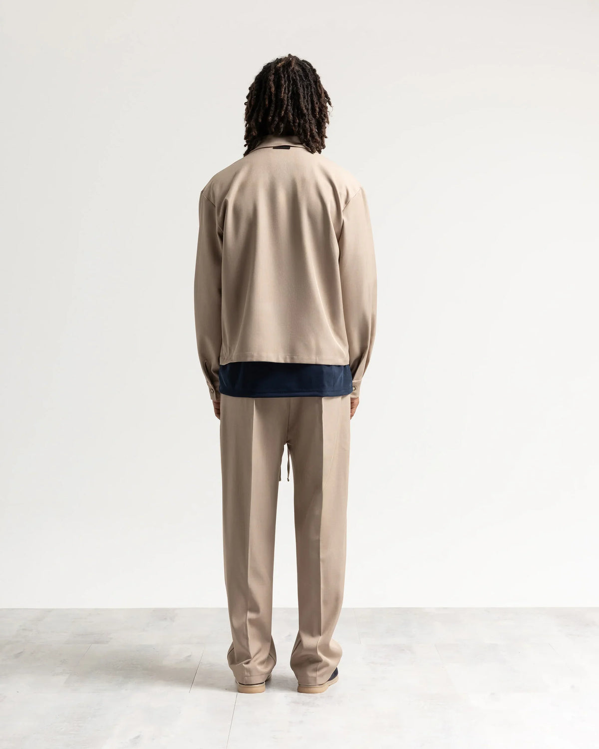Giacca con zip collo camicia tessuto classico Eternal Atelier
