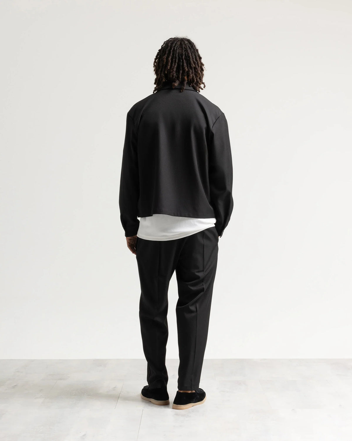 Giacca con zip collo camicia tessuto classico Eternal Atelier