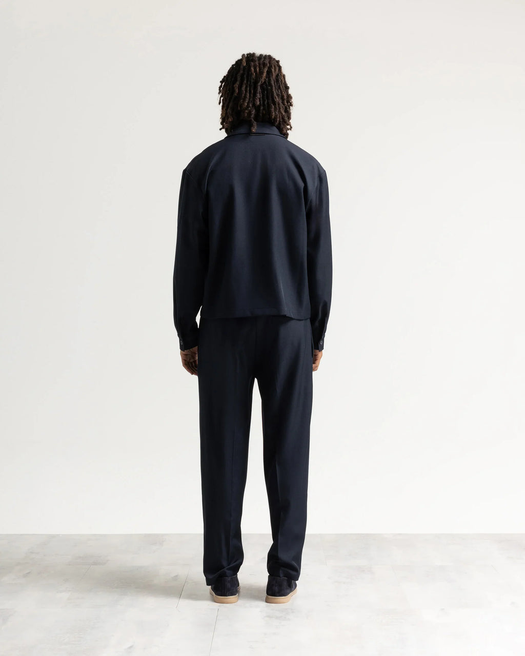 Giacca con zip collo camicia tessuto classico Eternal Atelier