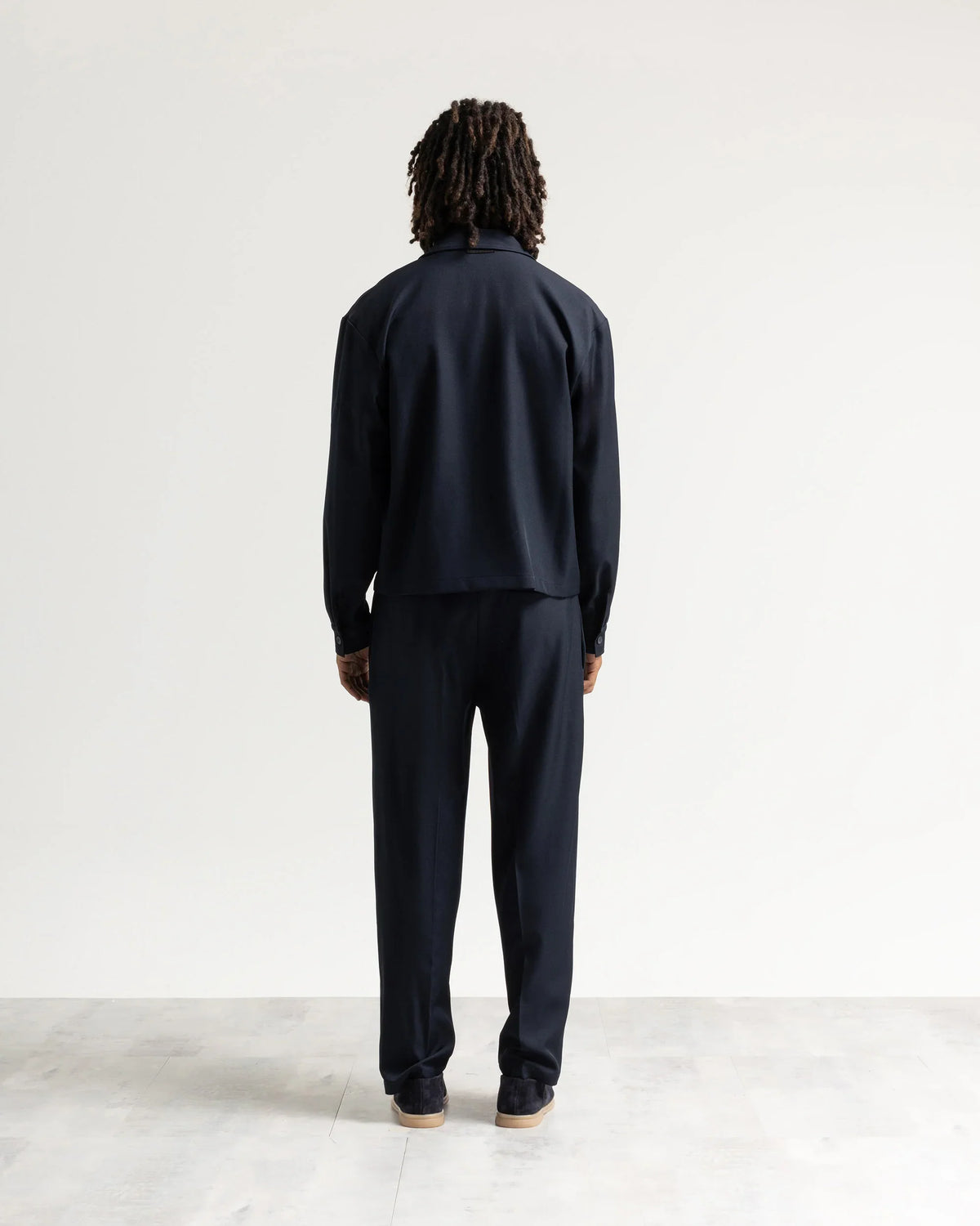 Giacca con zip collo camicia tessuto classico Eternal Atelier