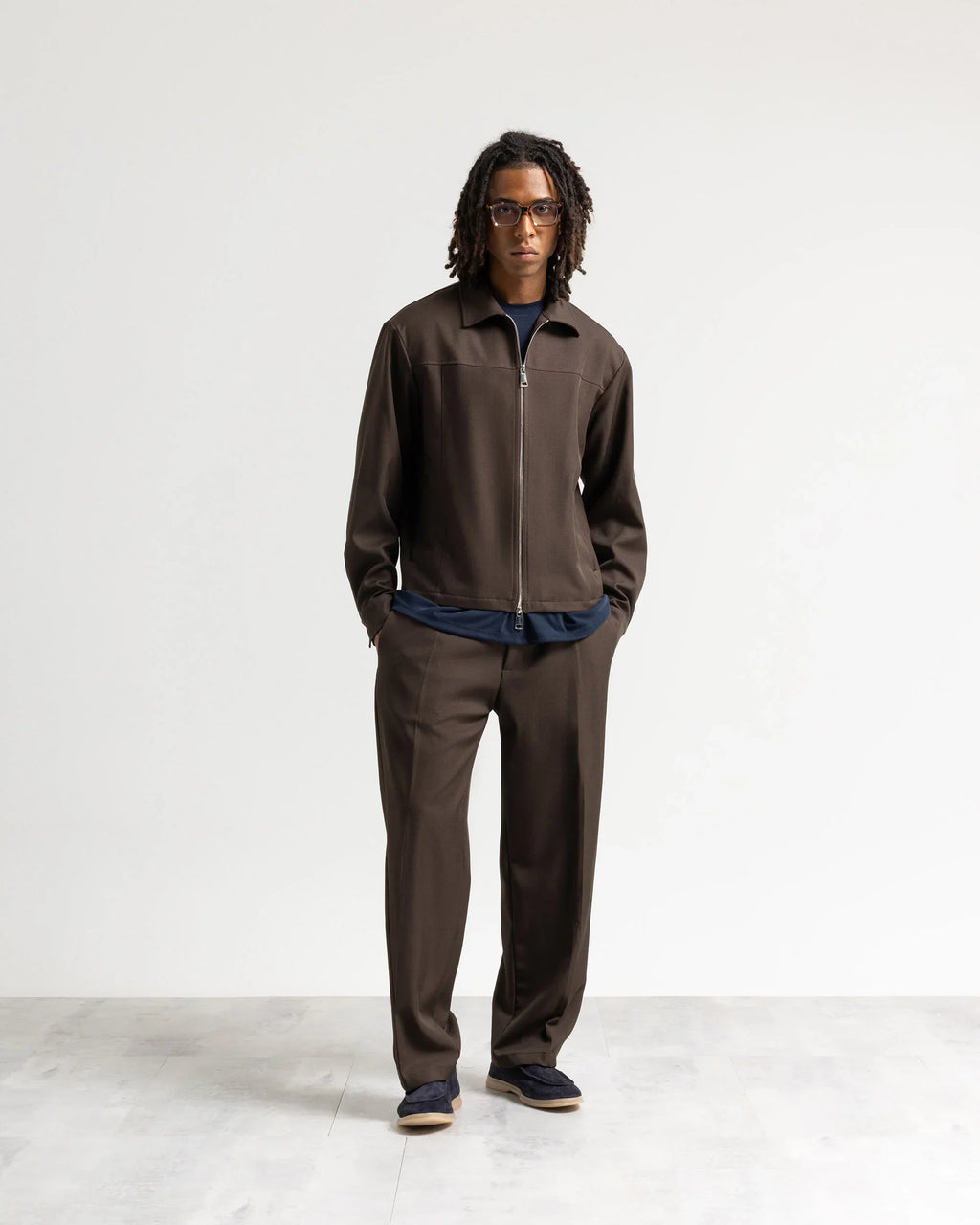 Pantalone fondo ampio tessuto classico Eternal Atelier