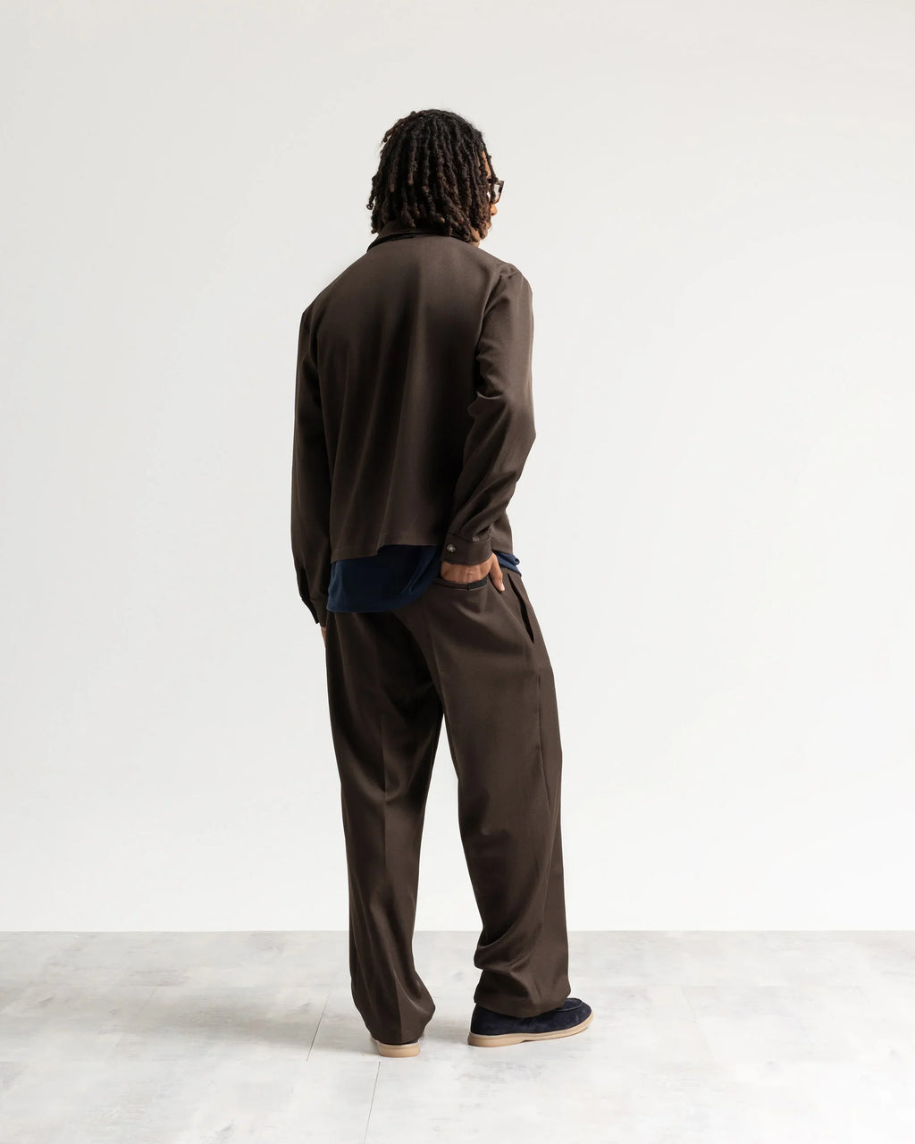 Pantalone fondo ampio tessuto classico Eternal Atelier