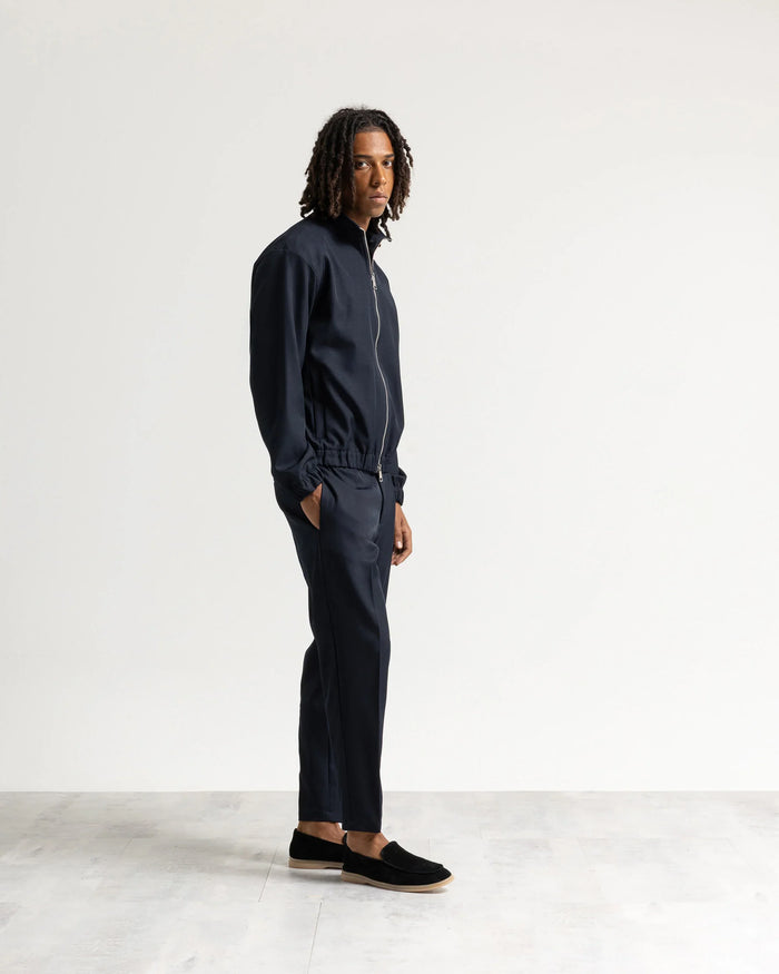 Pantalone regular tessuto classico - Blu